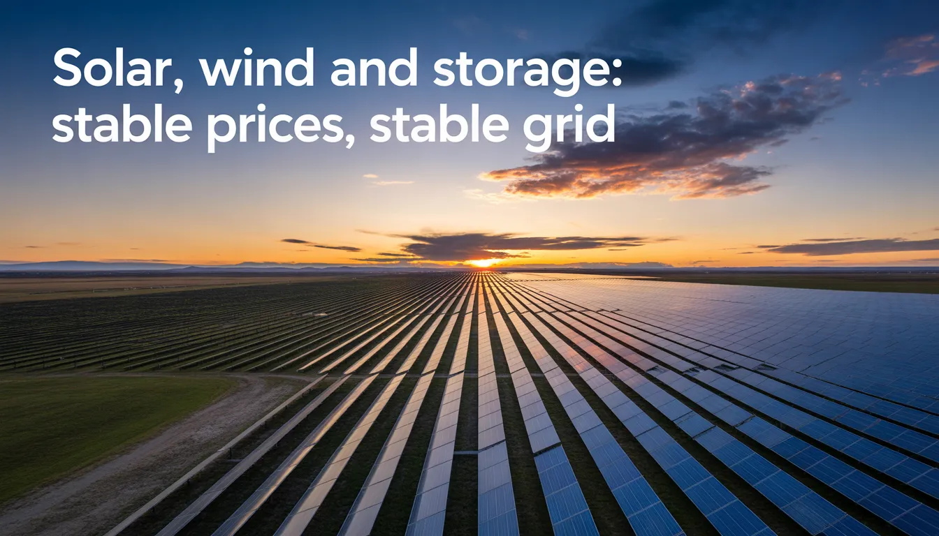 Solar, wind and storage: stable prices, stable grid