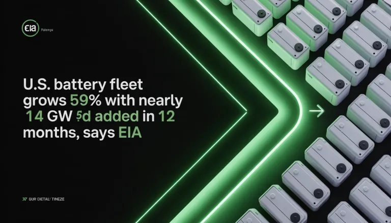U.S. battery fleet grows 59% with nearly 14 GW added in 12 months, says EIA