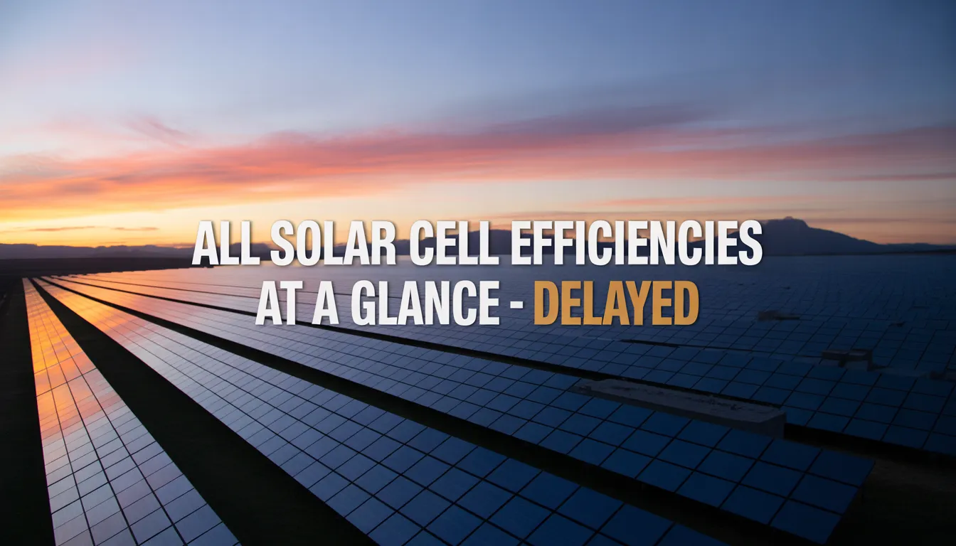 All solar cell efficiencies at a glance – delayed